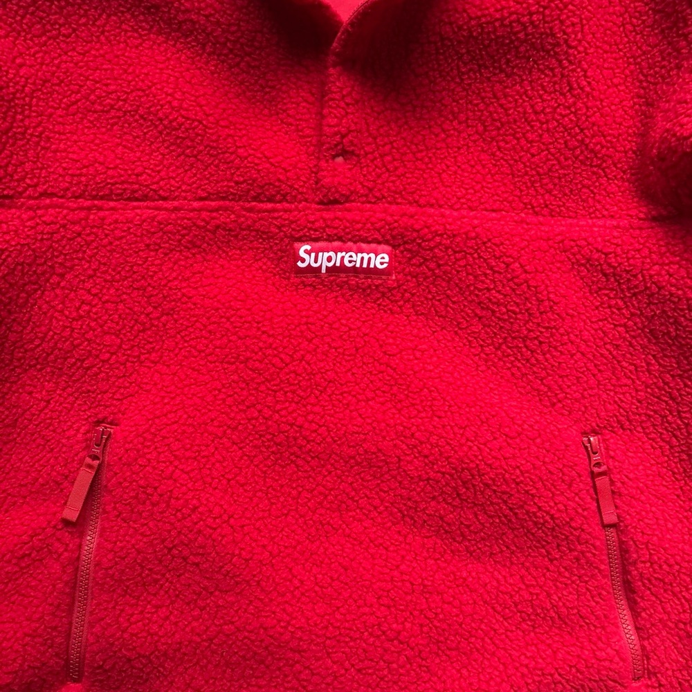 Supreme Polartec Shearling pullover Reversible Re… - image 7